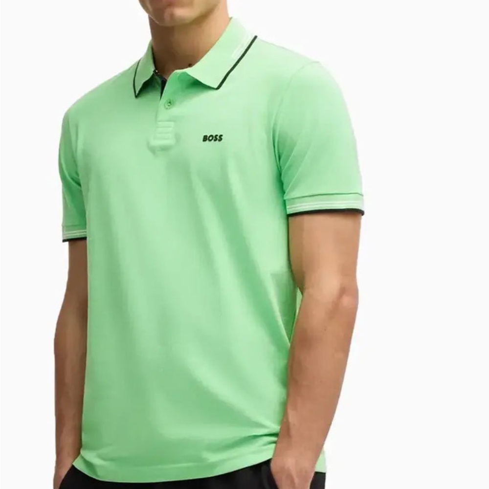 Boss Vibrant Green Polo Shirt